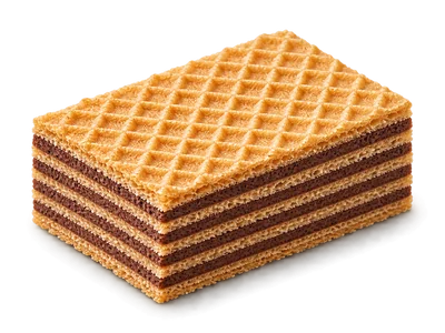 Wafer croccante con strati di crema