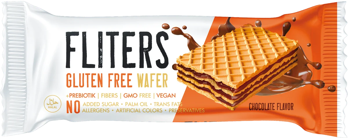 Wafer croccante Fliters Gluten Free, confezione da 30 g